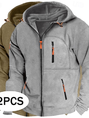  Herr Huvtröja Huvtröja med dragkedja Huvtröja i fleece Fleecefodrad huvtröja Svart + ljusgrå Marinblå + svart Vin+Mörkgrå Vin+svart Grön+khaki Huva Slät Lappverk Sport & Utomhus Ledigt Dagligen