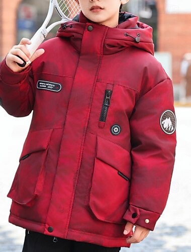 Děti Unisex Péřová bunda Venkovní bunda Puffer Jacket Svrchní oděvy Pevná barva Dlouhý rukáv Zahřívací Větruodolné Kabát Venkovní Denní Základní Černá Rubínově červená Trávová zelená Podzim Zima 4   Děti Unisex Péřová bunda Venkovní bunda Puffer Jacket Svrchní oděvy Pevná barva Dlouhý rukáv Zahřívací Větruodolné Kabát Venkovní Denní Základní Černá Rubínově červená Trávová zelená Podzim Zima 4
