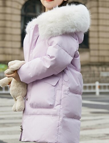 Barn Flickor Dunjacka Friluftsjacka Pufferjacka Ensfärgat Mode Håller värmen Vindtät Utomhus Täcka Ytterkläder 4-12 år Höst Svart Purpur   Barn Flickor Dunjacka Friluftsjacka Pufferjacka Ensfärgat Mode Håller värmen Vindtät Utomhus Täcka Ytterkläder 4-12 år Höst Svart Purpur