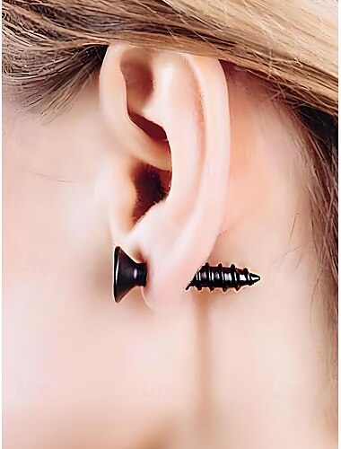  Pendientes de acero inoxidable con rosca para Halloween para mujer: joyas de estilo gótico punk para fiestas de disfraces y cosplay.