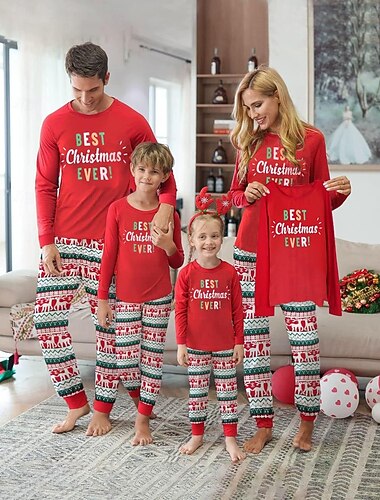  Babbo Natale Pigiama natalizio di famiglia Pigiami e camicie da notte Grafico Per uomo Per donna Ragazzi Ragazze Natale Capodanno Vigilia di Natale Abiti coordinati per la famiglia Dolce Adulti