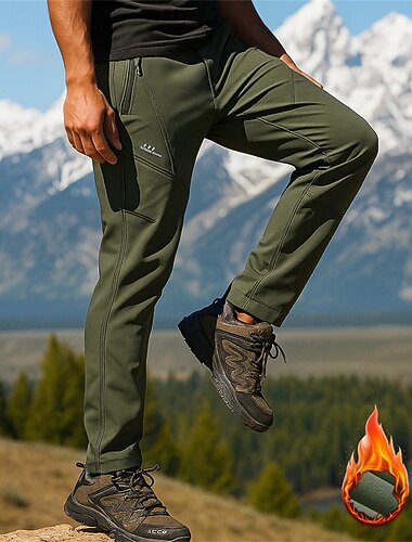  Муж. Штаны для туризма и прогулок Водонепроницаемые походные штаны Зимнее пальто Флисовые штаны Зима На открытом воздухе Стандартный Водонепроницаемость С защитой от ветра Теплый Брюки Карман