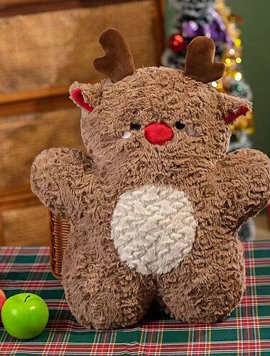  Poduszka pluszowa Świętego Mikołaja pluszowa zabawka w kształcie ciasteczka ultra-miękka lalka dla dziewczynek prezent świąteczny pod choinkę