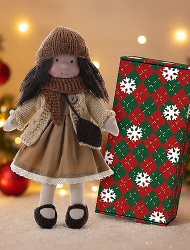  Håndlaget Waldorf dukke babyjente med koselige klær - 30 cm myk plysj dukke med gaveeske småbarn Ideelle julegaver barnebarn jenter