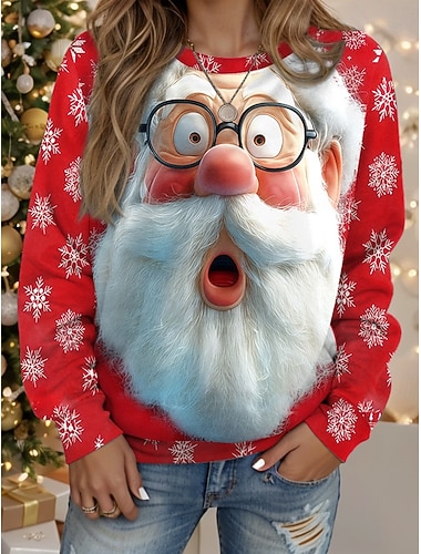Damen Pullover Sweatshirt Katze Weihnachtsbaum Weihnachten Lässig Langarm Rundhalsausschnitt Normale Oberteile Straße Alltagskleidung Lässig Schwarz Gelb Wein Rote Blau Frühling Herbst Winter   Damen Pullover Sweatshirt Katze Weihnachtsbaum Weihnachten Lässig Langarm Rundhalsausschnitt Normale Oberteile Straße Alltagskleidung Lässig Schwarz Gelb Wein Rote Blau Frühling Herbst Winter