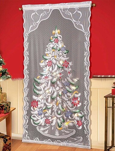  Fondo de Navidad Cortina Verde de Navidad para Decoración Navideña Tela de Fondo Creativa para Fiesta Familiar Decoración Colgante de Entrada