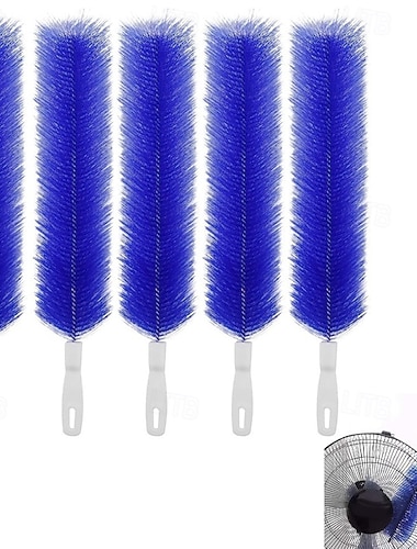 Paquete de 5 cepillos flexibles de microfibra para limpiar ventiladores: herramientas de limpieza reutilizables para aspas y rejillas de ventilación.&amp;Persianas, removedor de polvo lavable con