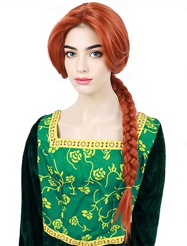  Peruki Cosplay Brązowy Prosta Włosie synetyczne Długie Peruki Damskie Peruki Na imprezę