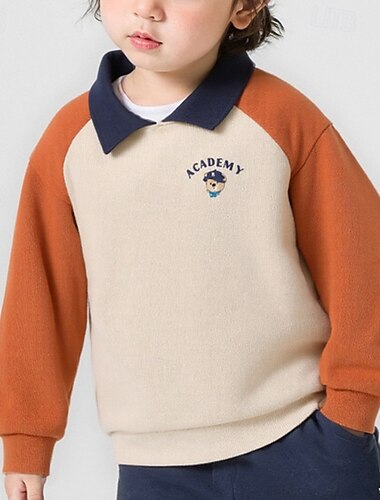  gyerek lány unisex baseball dzsekik felsőruházat színblokk hosszú ujjú kényelmes kabát szabadtér pamut divatos mindennapi narancssárga szürke tavasz ősz 4 év+