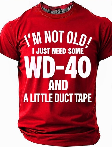  Męskie Zabawny slang Podkoszulek Krótki rękaw Podkoszulek Druk 3D Półgolf Koszula Moda Codzienny Ulica Codzienny Niebieski Czarny Czerwony Lato Wiosna Odzież S M L XL XXL XXXL