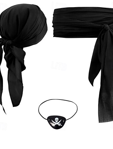  Retro / vintage Keskiaika Renessanssi Vyötärövyö Pääpanta Tarvikkeet Merirosvo Viikinki Naamiaispuku Miesten Naisten Sukupuolineutraali Merirosvo Halloween Karnevaali Suoritus LARP Aikuiset Vy