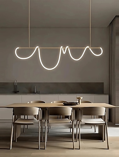  120 cm Single Design Kronleuchter Metall Kieselgel Künsterlischer Stil Moderner Stil Stilvoll Lackierte Oberflächen LED 110-120V 220-240V