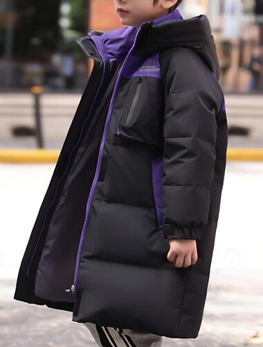 Děti Unisex Péřová bunda Venkovní bunda Puffer Jacket Svrchní oděvy Pevná barva Dlouhý rukáv Zahřívací Větruodolné Kabát Venkovní Denní Základní Černá Béžová Podzim Zima 4 roky +   Děti Unisex Péřová bunda Venkovní bunda Puffer Jacket Svrchní oděvy Pevná barva Dlouhý rukáv Zahřívací Větruodolné Kabát Venkovní Denní Základní Černá Béžová Podzim Zima 4 roky +