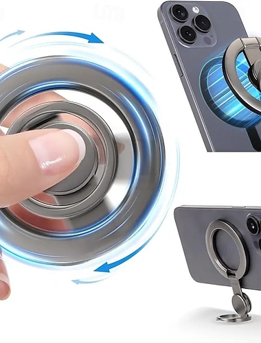 Suporte magnético para telefone, giroscópio, suporte para telefone, suporte para dedo, adequado para suporte de telefone de mesa   Suporte magnético para telefone, giroscópio, suporte para telefone, suporte para dedo, adequado para suporte de telefone de mesa