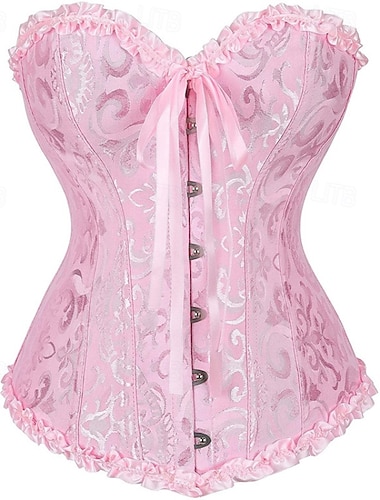  Damen Formende Unterwäsche Sexy Süß Blumen Rückenfrei Urlaub Party Straße Ärmellos Korsett Rosa Braun Dunkelblau Frühling Herbst Figurbetonter Schnitt