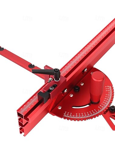  Calibre de ingletes para sierras de mesa, sierras de cinta y mesas de fresado (rojo)