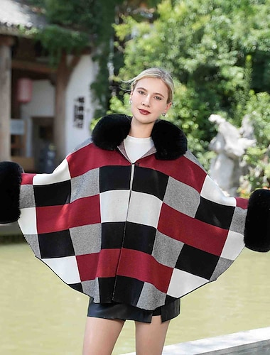 يلف الفرو منحنى الحجم الزائد كاجوال  يومي 3/4 الكم كم جناج الخفاش بوليستر لفات الزفاف مع لون نقي من أجل مناسبة خاصة خريف & شتاء   يلف الفرو منحنى الحجم الزائد كاجوال  يومي 3/4 الكم كم جناج الخفاش بوليستر لفات الزفاف مع لون نقي من أجل مناسبة خاصة خريف & شتاء