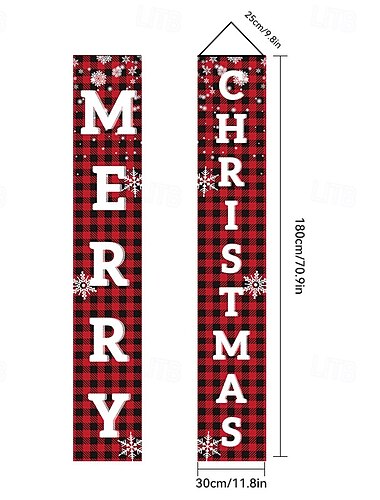  nova bandeira de natal pendurada, cortina de porta de boneco de neve, decoração de feriado de papai noel, faixa de festa no pátio e dísticos de porta