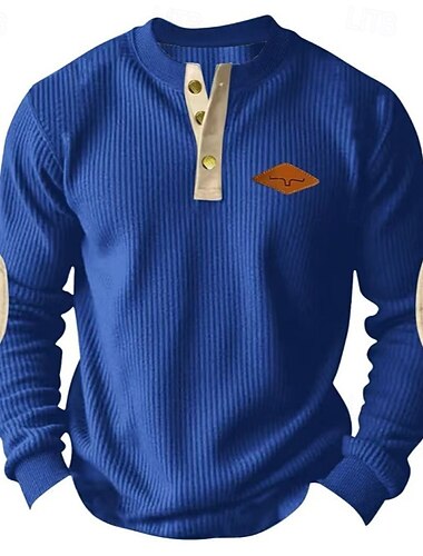 Herren Cordhemd T-Shirt Henley Oberteil Langarm Farbblock Mode Designer Lässig Farbblock Knöpfe Henley Outdoor Lässig Täglich Herbst Winter Ganzjahres Schwarz Grau Blau Henley T-Shirt   Herren Cordhemd T-Shirt Henley Oberteil Langarm Farbblock Mode Designer Lässig Farbblock Knöpfe Henley Outdoor Lässig Täglich Herbst Winter Ganzjahres Schwarz Grau Blau Henley T-Shirt