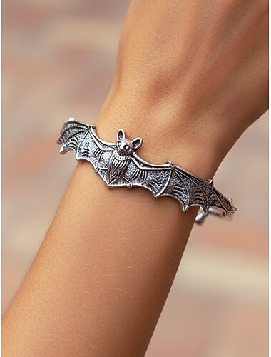  Halloween vleermuisarmband voor dames, verstelbare armband in gothic punkstijl voor feesten, festivals en het nachtleven