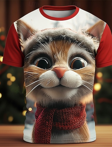 Christmas Miesten Kissa T-paita Lyhythihainen T-paita 3D-tulostus Tiukka pyöreä kaula-aukko Paita Päivittäin Suunnittelija Taiteellinen Loma Juhla Katu Punainen 3 Rubiini Punainen 2 Kaikki vuodenajat   Christmas Miesten Kissa T-paita Lyhythihainen T-paita 3D-tulostus Tiukka pyöreä kaula-aukko Paita Päivittäin Suunnittelija Taiteellinen Loma Juhla Katu Punainen 3 Rubiini Punainen 2 Kaikki vuodenajat