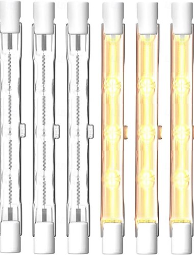 R7s 118mm T3 500w j118 himmennettävät kaksipäiset j-tyypin polttimot turvallisuuteen &maisemavalaistus 220-240v/110-120v 6 kpl