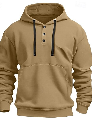  Per uomo Felpa con cappuccio Felpa con cappuccio abbottonata Felpa con cappuccio tattica Nero Bianco Verde militare Borgogna Blu marino Con Cappuccio Semplice Tasca Sport & Outdoor Casuale Quotidiano
