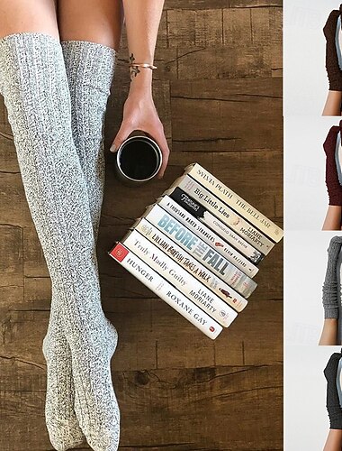  Per donna Calzettoni Calze All'aperto Ferie Tinta unica Fibre Acriliche Essenziale Casual Elastico Caldo 1 Paio