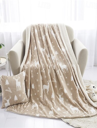  Pătură de flanel de Crăciun cu un singur strat, roșie de iarnă, cuvertură de pui de somn, pătură confortabilă de Halloween și aer condiționat