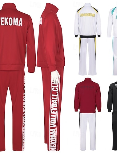  Oikawa Tooru Kozume Kenma Shoyo Hinata Anime Školní uniformy předvečer Všech svatých Karneval Kabát Kalhoty Pro Pánské Dámské Dospělé