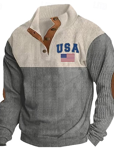  Homme Sweat-shirt Velours Côtelé Sweat à capuche Pull Sweat à capuche boutonné Noir Vert Véronèse Rouge Bordeaux Gris Clair Gris foncé Col montant Uni Patchwork Bloc de Couleur Sport & Loisir