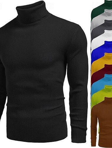 Herren Pullover Gerippt Stricken Normale Oberteile Gestrickt Schmale Passform Einfach Rollkragen Strickware Zeitgenössisch Lässig Alltagskleidung Bekleidung Herbst Wein Schwarz L XL 2XL   Herren Pullover Gerippt Stricken Normale Oberteile Gestrickt Schmale Passform Einfach Rollkragen Strickware Zeitgenössisch Lässig Alltagskleidung Bekleidung Herbst Wein Schwarz L XL 2XL