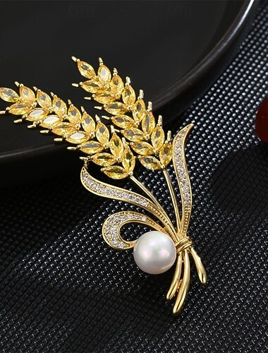  Броши Классический Ретро геометрический Цветы Элегантный стиль Мода На заказ Простой Брошь Бижутерия Золотой Назначение Свадьба Для вечеринок Подарок Обручение Выпускной фестиваль