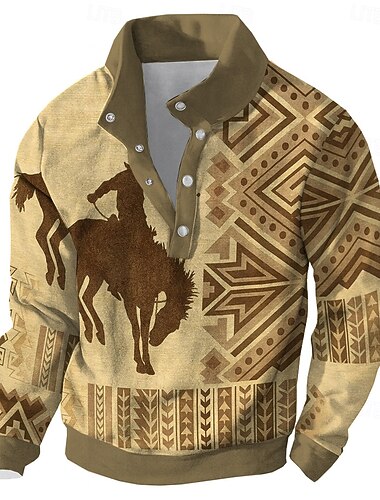  Ανδρικά Κουρελού Πουλόβερ Etnic Vintage ρετρό Μακρυμάνικο Ζιβάγκο ΕΞΩΤΕΡΙΚΟΥ ΧΩΡΟΥ Σπίτι Υπαίθρια Αθλήματα Θαλασσί Καφέ Πράσινο του τριφυλλιού Κουμπιά Φθινόπωρο Χειμώνας Σχεδιαστής Τ M L XL XXL 3XL