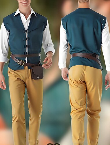  Ραπουνζέλ Μπλεγμένος Πρίγκηπας Flynn Rider Στολές Φανταχτερή στολή Στολές Ηρώων Στολές Ηρώων Ταινιών for Ανδρικά Ενήλικες Απόκριες Επίδοση Comic Con Έκθεση Anime