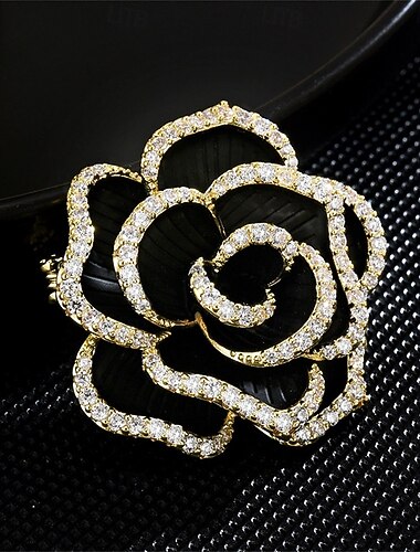  Броши Классический Ретро Цветы Мода Брошь Бижутерия Черный Назначение Свадьба Для вечеринок Подарок Обручение Выпускной фестиваль
