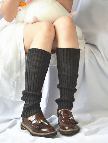  женские вязаные гетры и гольфы, модные неоновые акриловые леггинсы на осень и зиму, стильные длинные носки, теплый трикотаж в корейском стиле для женщин