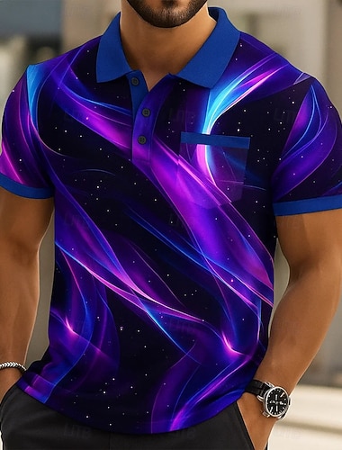 Homens Gráfico Pólo Manga Curta Camisas polo Camisas de colarinho Business casual Ao ar livre Roupa Esportiva Roupa Diária Impressão 3D Botões Verão Preto Vermelho Azul Marinho   Homens Gráfico Pólo Manga Curta Camisas polo Camisas de colarinho Business casual Ao ar livre Roupa Esportiva Roupa Diária Impressão 3D Botões Verão Preto Vermelho Azul Marinho