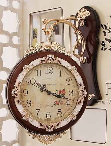  Напольные часы в европейском стиле, ретро настенные часы, инновации и мода, гостиная, двухсторонние часы, классические настенные часы, украшение для спальни, настенные часы для спальни