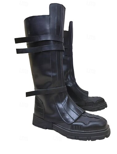  中世 ルネッサンス シューズ 膝丈ブーツ フラットジャズブーツ 海賊 バイキング 十字軍 仮装 男性用 男女兼用 セルティック 海賊 ハロウィーン マスカレード 成人 シューズ