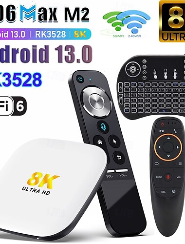  Lemfo H96Max M2 Smart TV Box Android 13 RK3528 8K 1000M Wifi6 DDR4 Set Top Box Controllo Vocale Android TV Box Lettore Multimediale