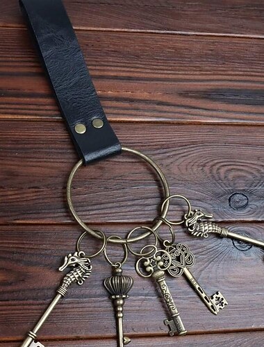  Retró Középkori Reneszánsz Kulcskészlet PU kulcstartóval Viking Kelta lovag Jelmez Férfi Női Uniszex Viking Fantasy Mindszentek napja Farsang Teljesítmény LARP Ren Faire Felnőttek Minden évszak