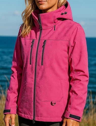  Dame Turjakke Fleece-jakke Vinterfrakk 3-i-1-jakke Vinter utendørs Vanntett Vindtett Topper Svart Hvit Gul Rosa Blå