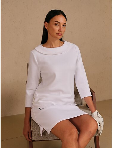  Mulheres Camisa polo de caminhada Branco Camisa Roupas femininas de golfe, roupas, roupas, roupas