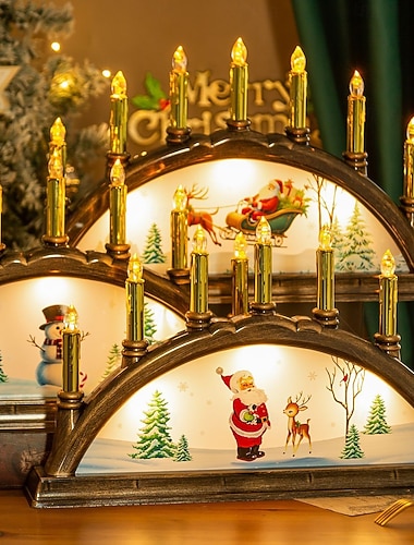  1 Stück 50,4 * 30CM Weihnachtsreligöse LED elektronische Kerzenlicht Desktop dekoratives Licht Hängeleuchte AAA Batterie USB betrieben Dual-Use Fernbedienung