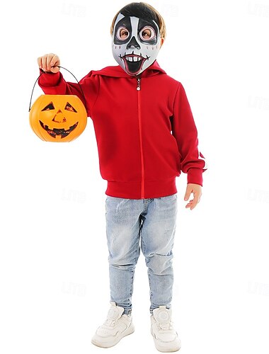  Kokos Miguel Jakke Cosplay kostyme Maske Cosplay Film-Cosplay for Gutt Barne Halloween Karneval Ytelse Fest Halloween
