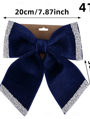  Dekorative sløyfer til juletreet, sløyfepynt i flere stiler, festlig hjemmedekorasjon, festdekorasjoner, julestemning, tilbehør til tre og kranser