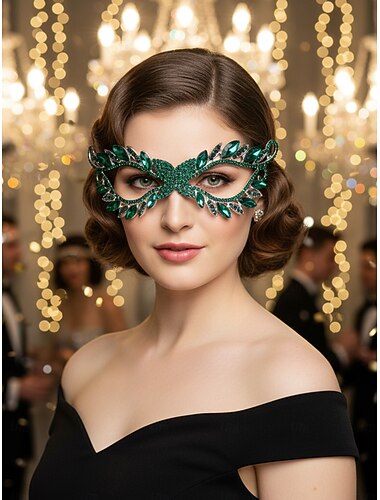  Halloween vlindermasker met strass steentjes voor dames - sprankelend paars kristal haaraccessoire voor kostuumfeesten en maskerades