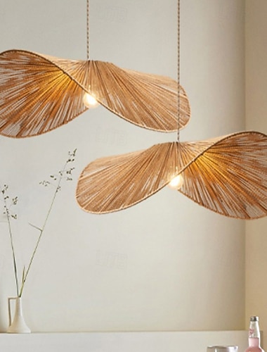  lampe à suspension, style industriel rétro, pour restaurant, chambre à coucher, lampe d'art en corde tressée, base de champ, décoration de plafond, luminaire de plafond