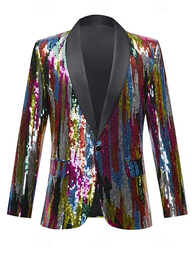  Herren Blazerjacke Schalkragen Mode Party Einfarbig Blazer Mehrfarbig Schmale Passform Figurbetonter Schnitt Einreihig Ein-Knopf